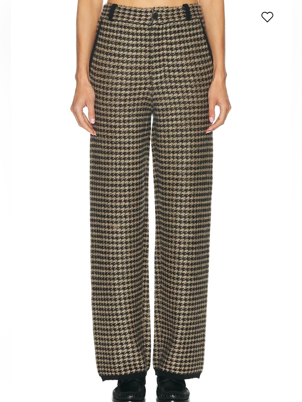 Guest in Residence Houndstooth Tailored Trouser in Black/Dune